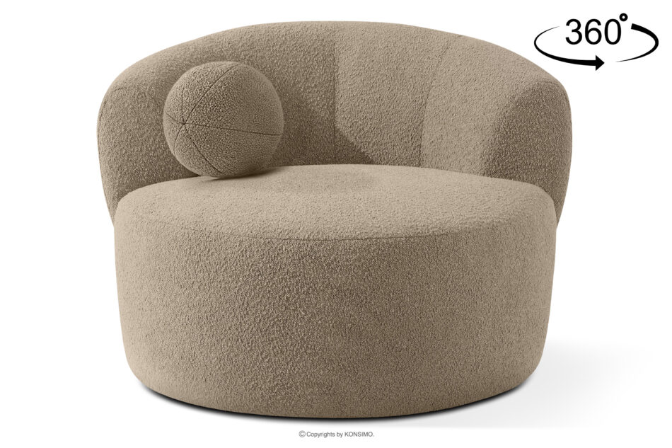 VIRA Fotel japandi boucle beżowy beżowy - zdjęcie 0