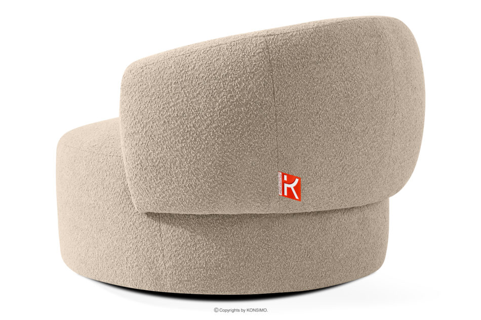 VIRA Fotel obrotowy boucle japandi jasny beżowy jasny beżowy - zdjęcie 3