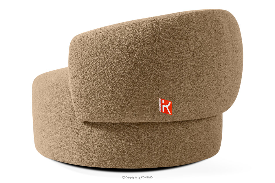 VIRA Fotel japandi boucle ciemny beżowy ciemny beżowy - zdjęcie 3