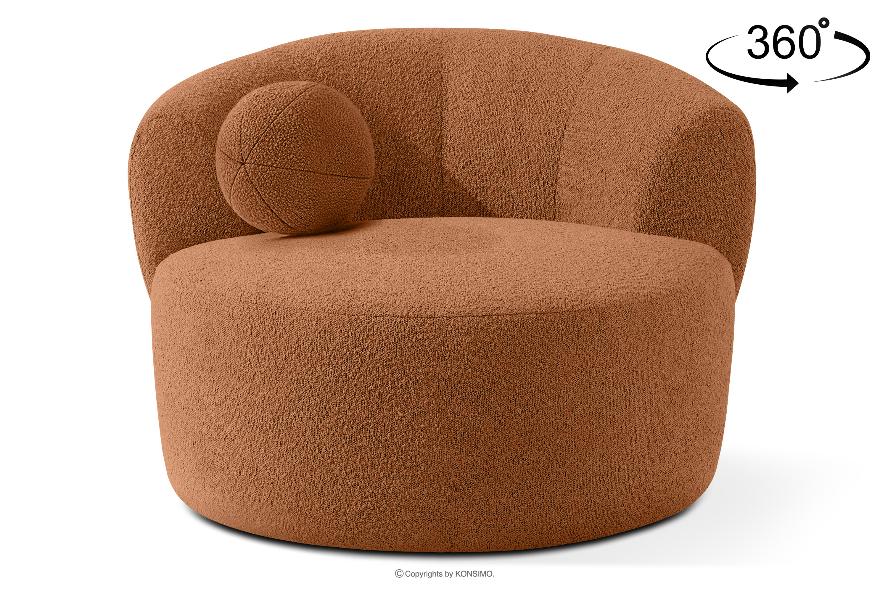 Fotel japandi boucle rudy