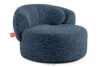 VIRA Fotel japandi boucle granatowy granatowy - zdjęcie 3