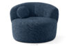 VIRA Fotel japandi boucle granatowy granatowy - zdjęcie 6