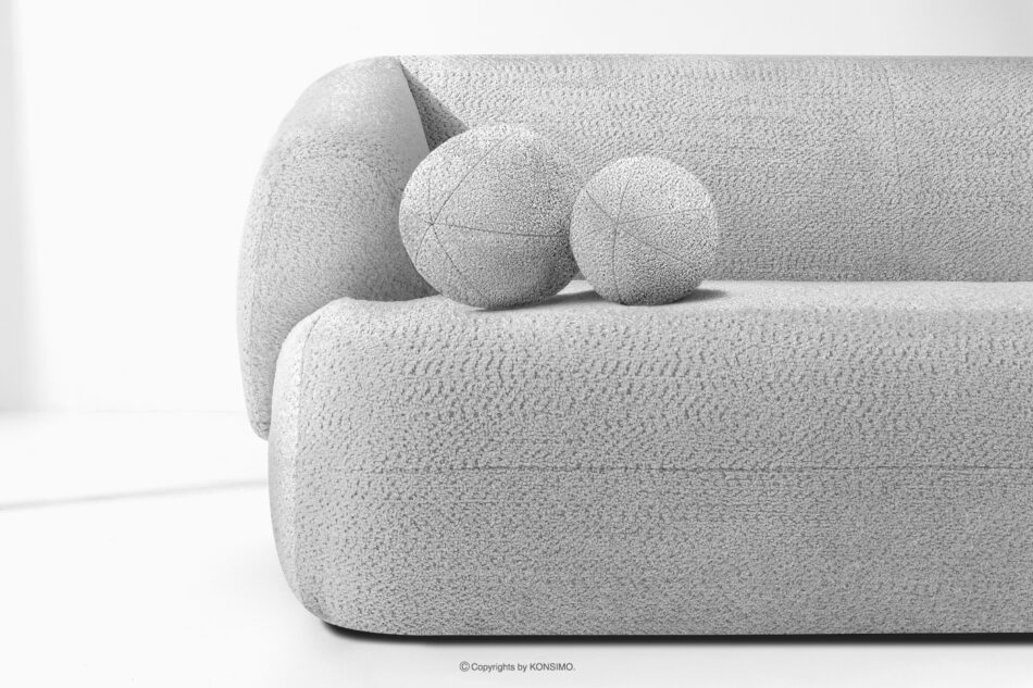 VIRA Sofa do salonu tkanina szenil szary szary - zdjęcie 5