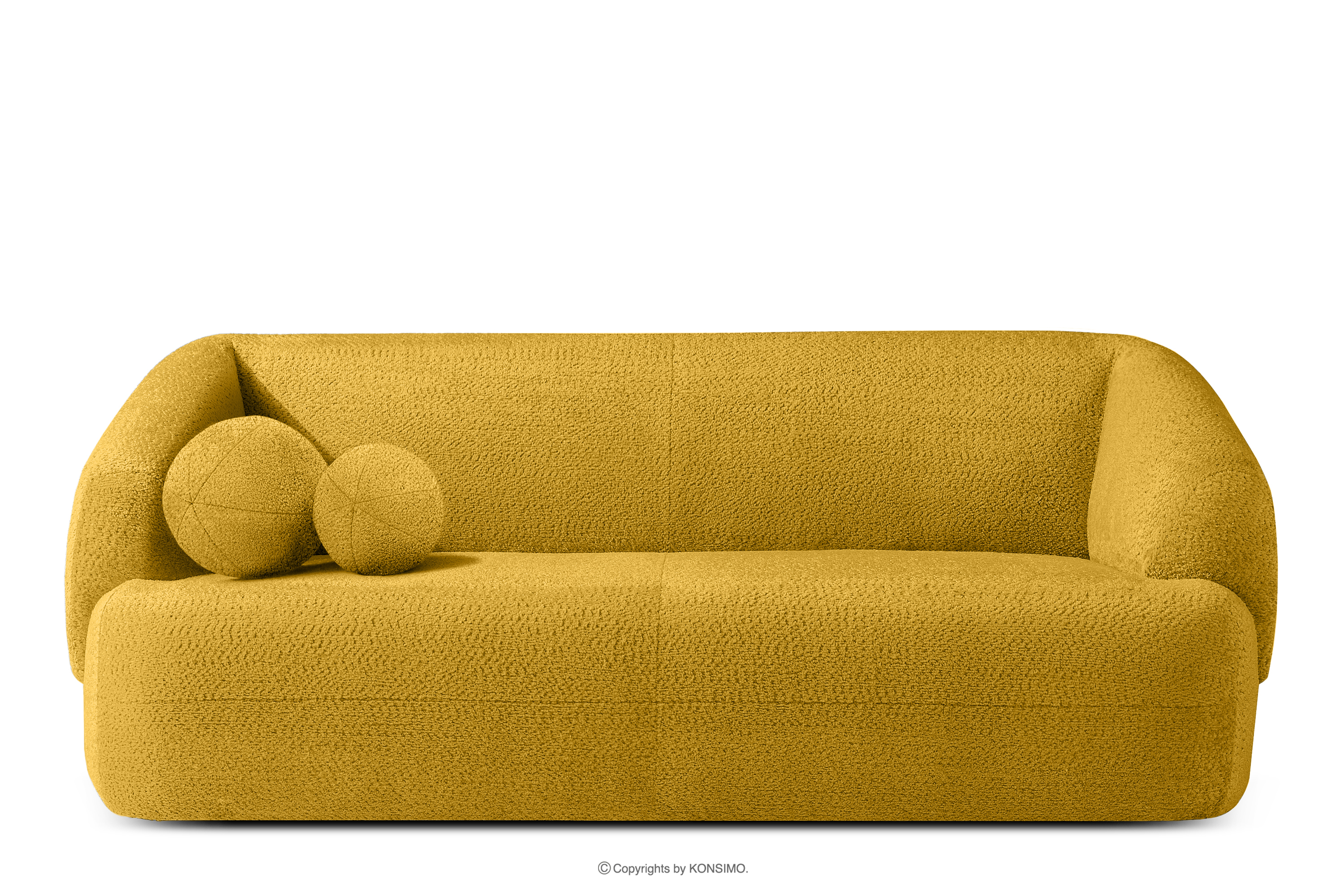 Sofa do salonu tkanina szenil żółty