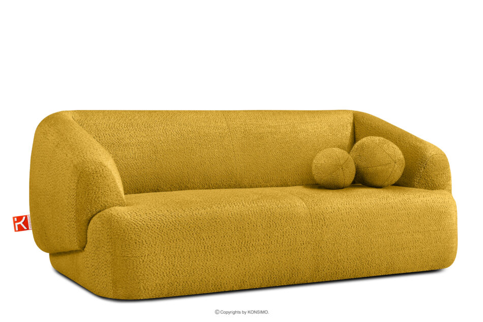 VIRA Sofa do salonu tkanina szenil żółty żółty - zdjęcie 2