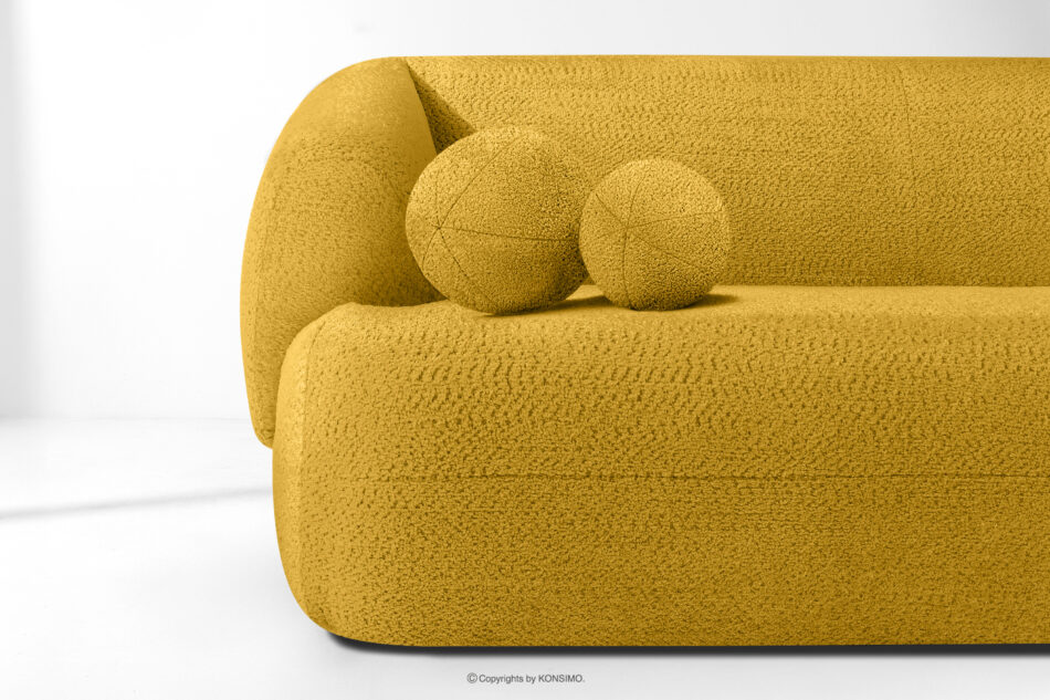 VIRA Sofa do salonu tkanina szenil żółty żółty - zdjęcie 5