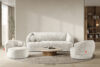 VIRA Sofa do salonu tkanina szenil biały biały - zdjęcie 9