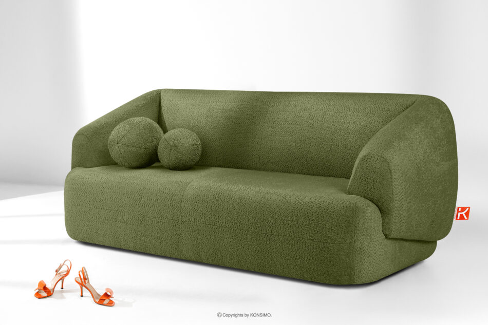 VIRA Sofa do salonu tkanina szenil oliwkowy oliwkowy - zdjęcie 1