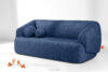 VIRA Sofa do salonu tkanina szenil niebieski niebieski - zdjęcie 2