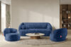 VIRA Sofa do salonu tkanina szenil niebieski niebieski - zdjęcie 9