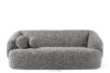 VIRA Sofa japandi tkanina boucle szary szary - zdjęcie 1