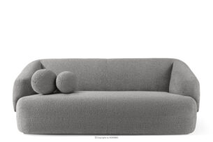 VIRA, https://konsimo.pl/kolekcja/vira/ Sofa japandi tkanina boucle szary szary - zdjęcie