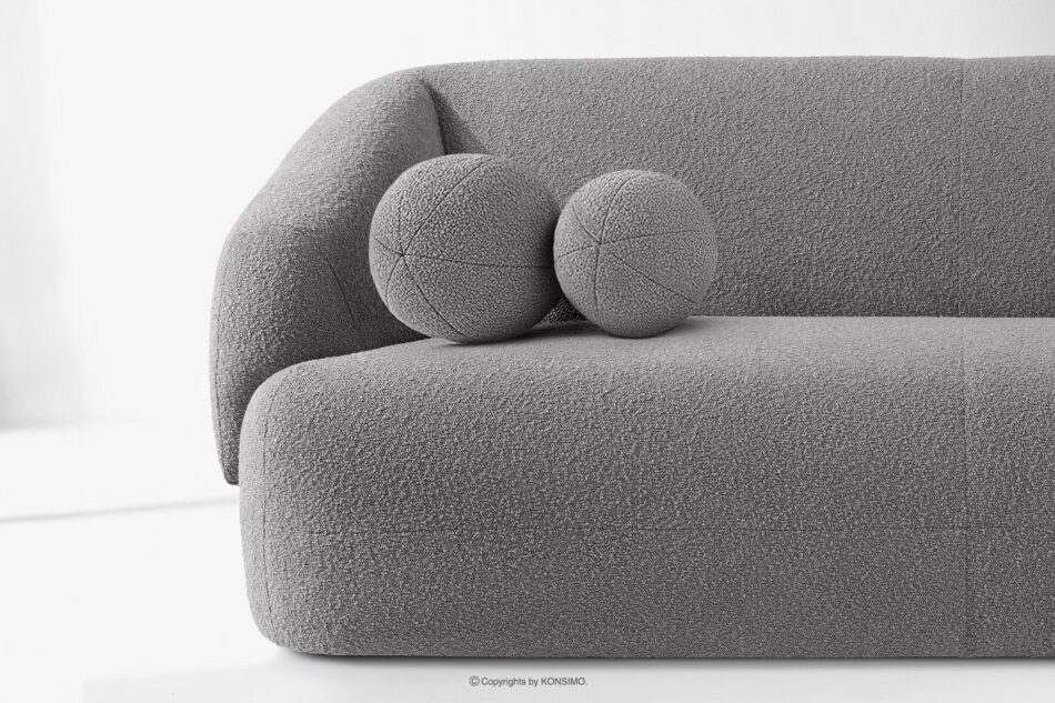 VIRA Sofa japandi tkanina boucle szary szary - zdjęcie 5
