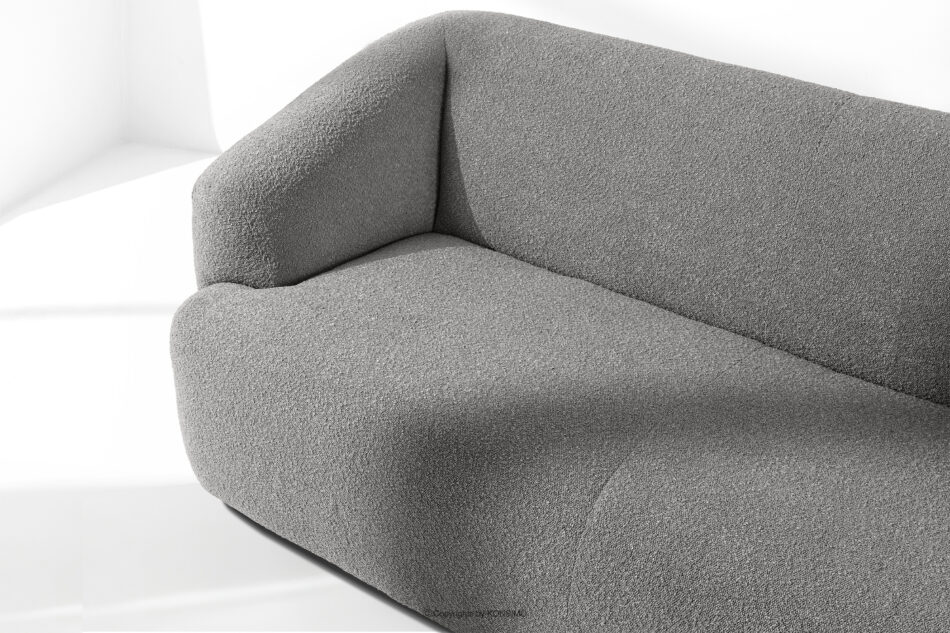 VIRA Sofa japandi tkanina boucle szary szary - zdjęcie 6