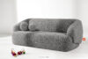 VIRA Sofa japandi tkanina boucle szary szary - zdjęcie 2