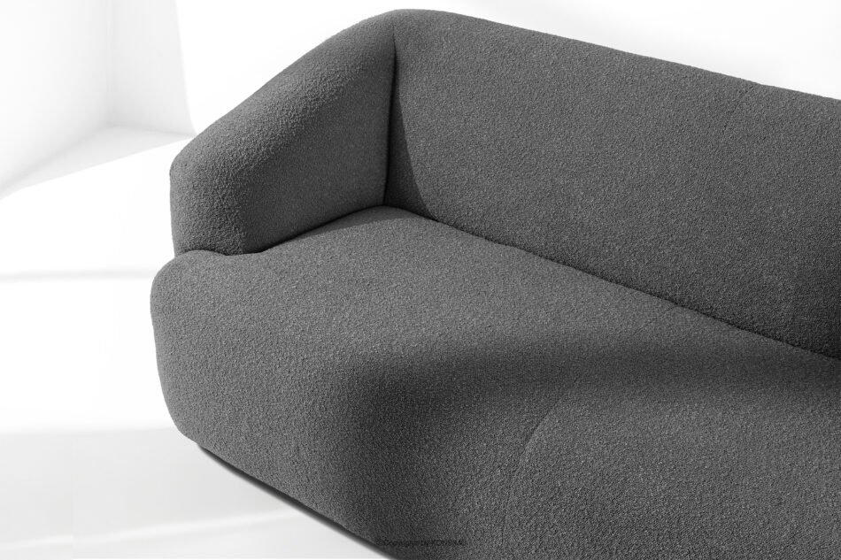 VIRA Sofa boucle w stylu japandi ciemny szary ciemny szary - zdjęcie 6