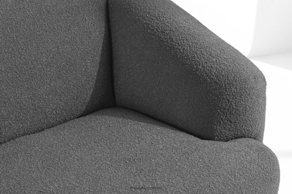VIRA Sofa boucle w stylu japandi ciemny szary ciemny szary - zdjęcie 7