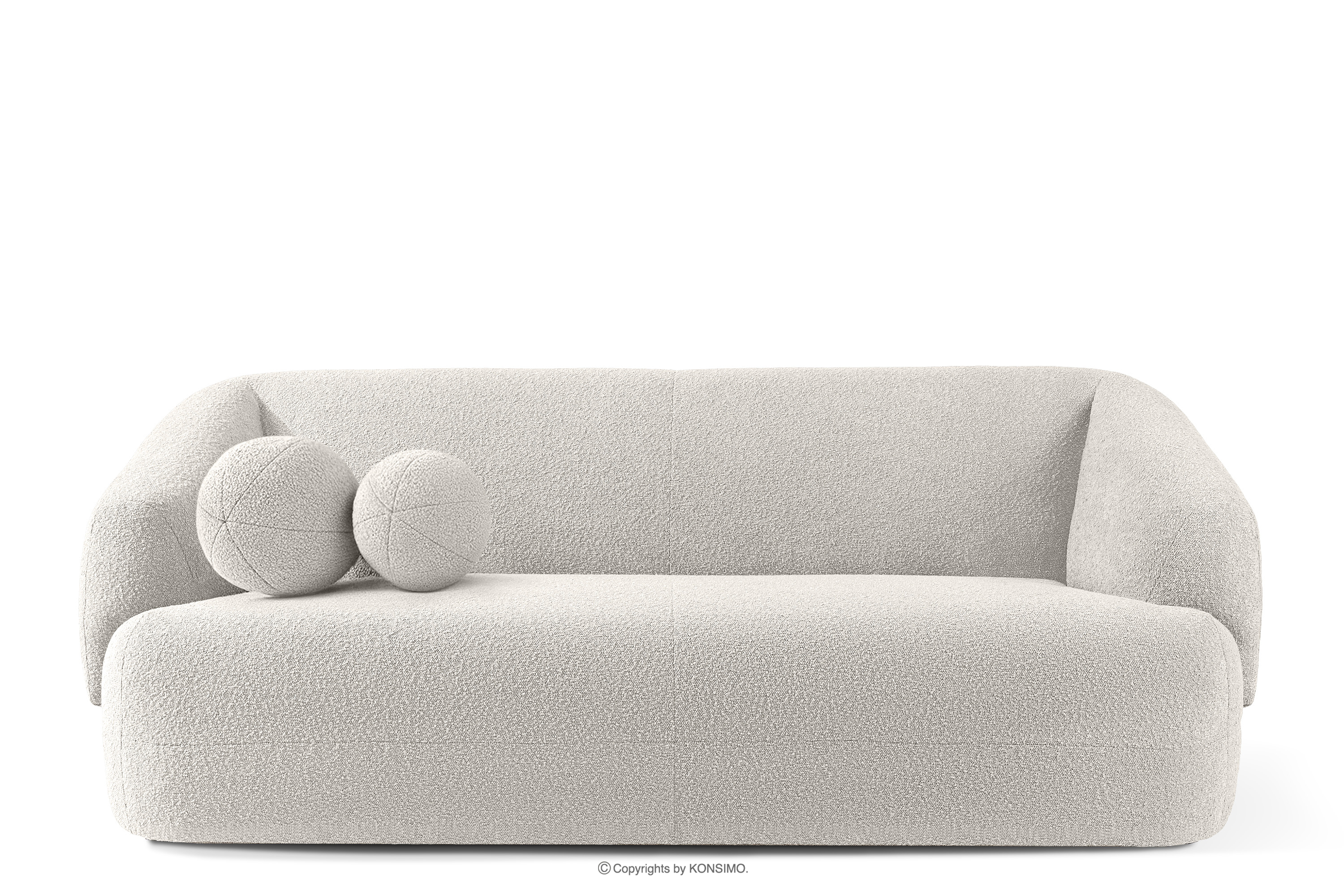 Sofa japandi tkanina boucle biały