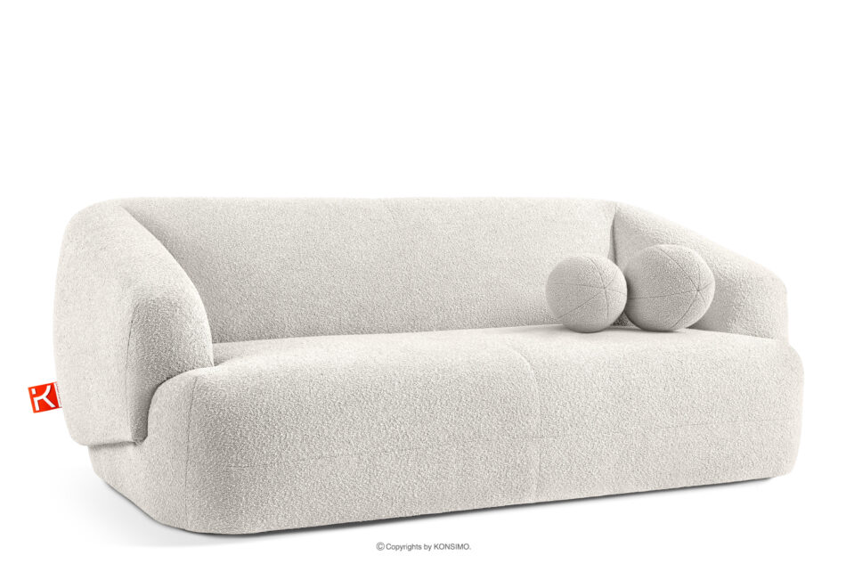 VIRA Sofa japandi tkanina boucle biały biały - zdjęcie 2