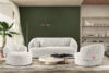 VIRA Sofa japandi tkanina boucle biały biały - zdjęcie 9