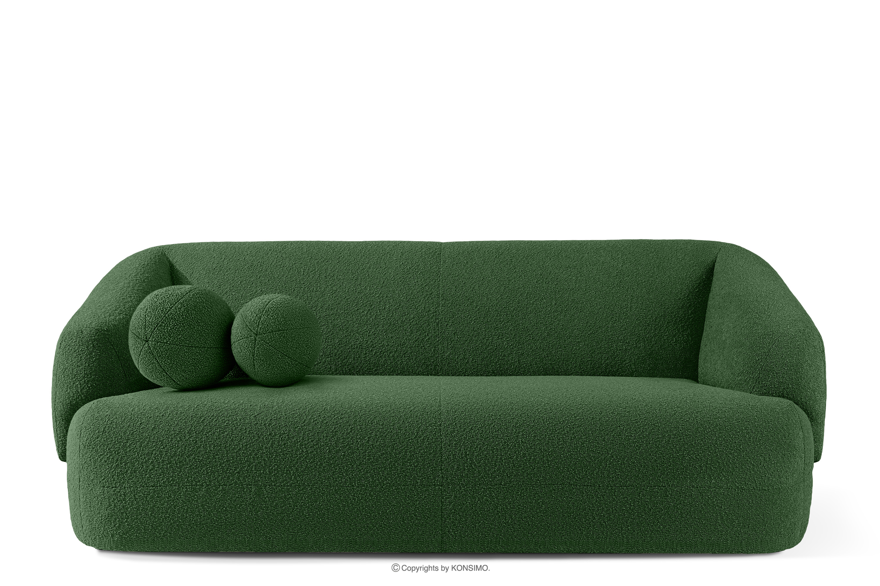 Sofa boucle w stylu japandi zielony