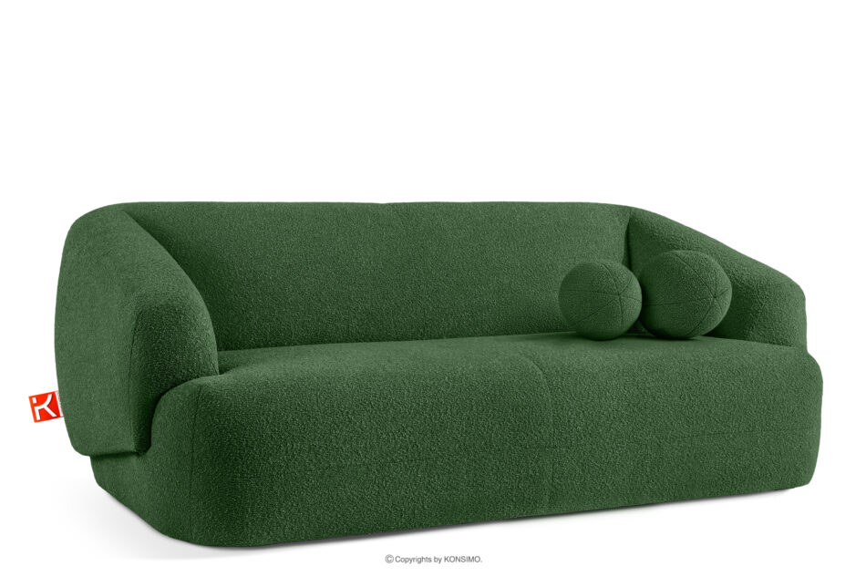 VIRA Sofa boucle w stylu japandi zielony zielony - zdjęcie 2