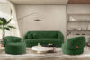 VIRA Sofa boucle w stylu japandi zielony zielony - zdjęcie 9