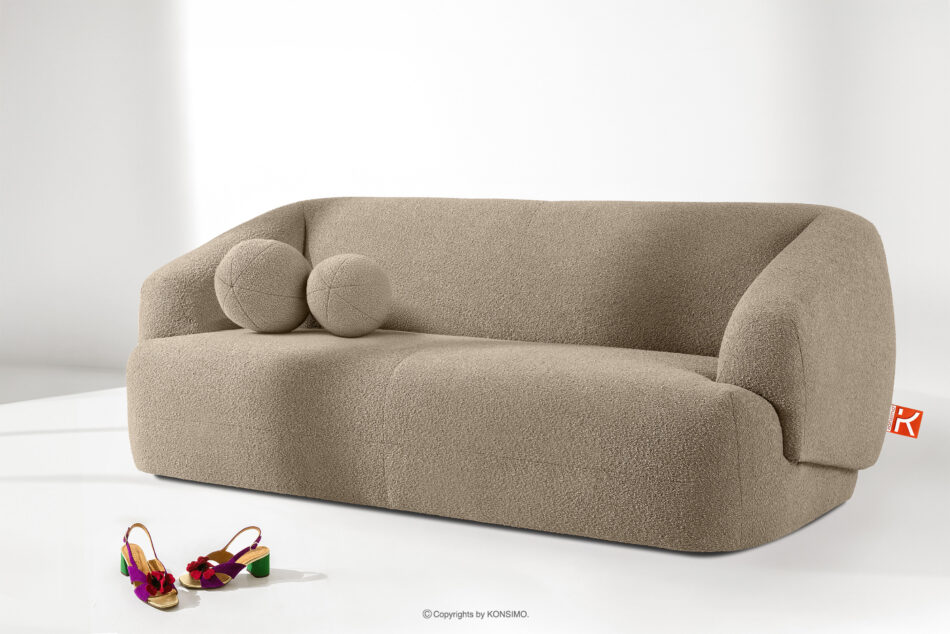 VIRA Sofa japandi tkanina boucle beżowy beżowy - zdjęcie 1