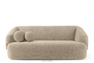 Sofa japandi tkanina boucle jasny beżowy