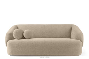 VIRA, https://konsimo.pl/kolekcja/vira/ Sofa japandi tkanina boucle jasny beżowy jasny beżowy - zdjęcie