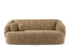 VIRA Sofa boucle w stylu japandi ciemny beżowy ciemny beżowy - zdjęcie 1