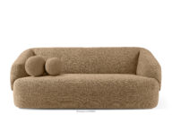 Sofa boucle w stylu japandi ciemny beżowy