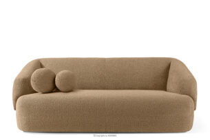 VIRA, https://konsimo.pl/kolekcja/vira/ Sofa boucle w stylu japandi ciemny beżowy ciemny beżowy - zdjęcie