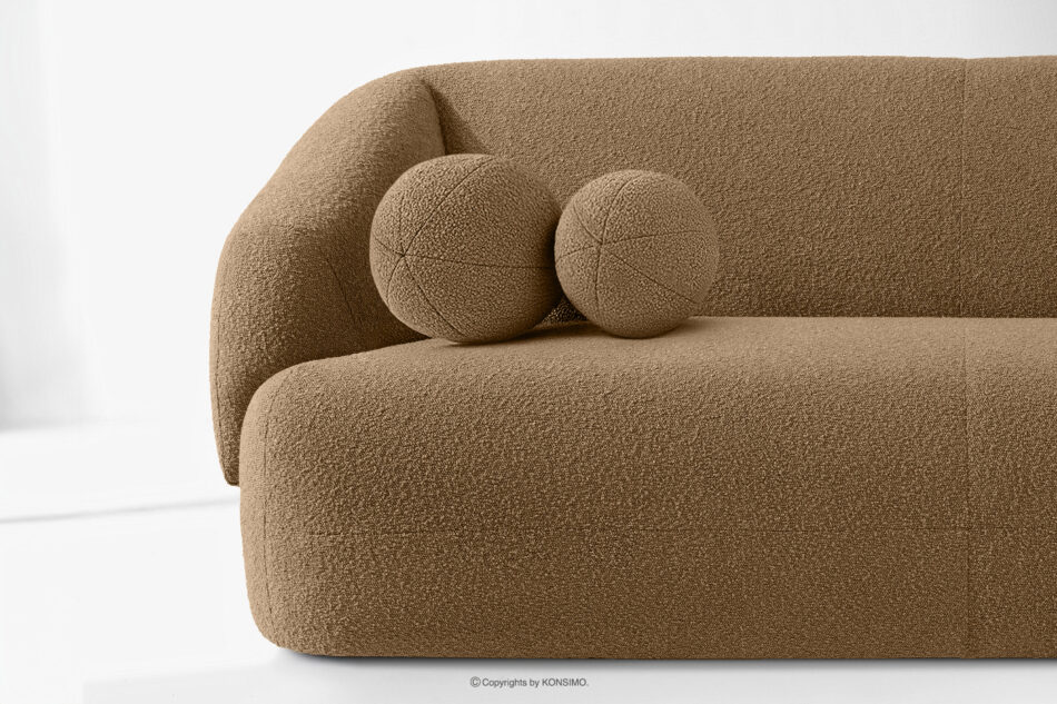 VIRA Sofa boucle w stylu japandi ciemny beżowy ciemny beżowy - zdjęcie 5