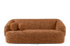VIRA Sofa boucle w stylu japandi rudy rudy - zdjęcie 1