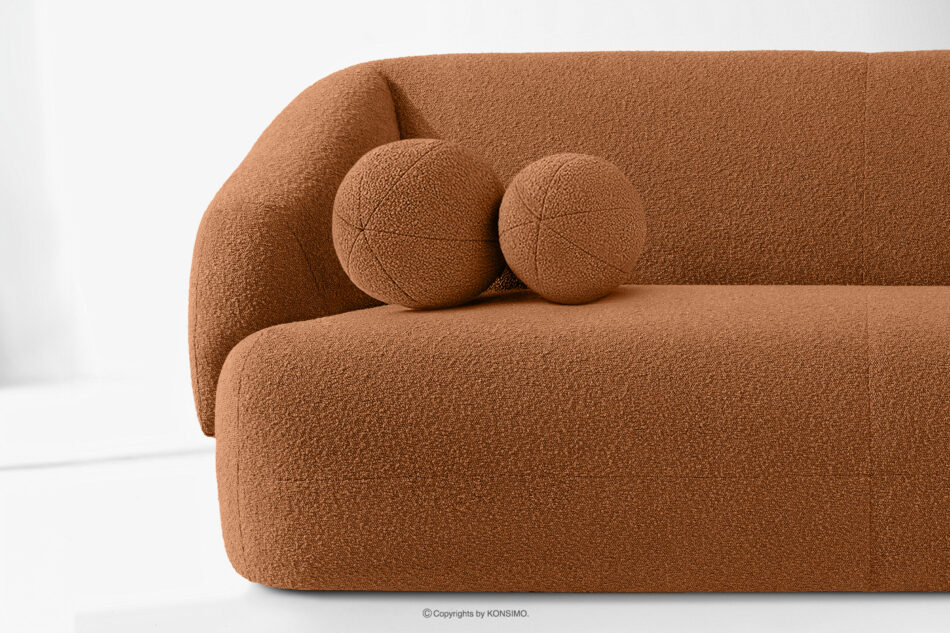 VIRA Sofa boucle w stylu japandi rudy rudy - zdjęcie 5
