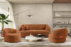 VIRA Sofa boucle w stylu japandi rudy rudy - zdjęcie 9