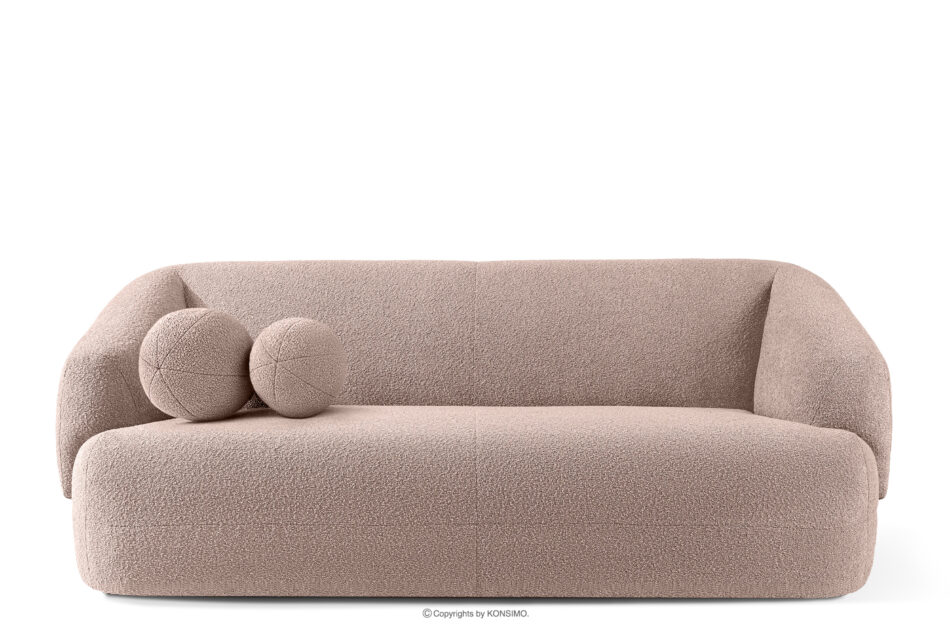 VIRA Sofa japandi tkanina boucle różowy różowy - zdjęcie 0