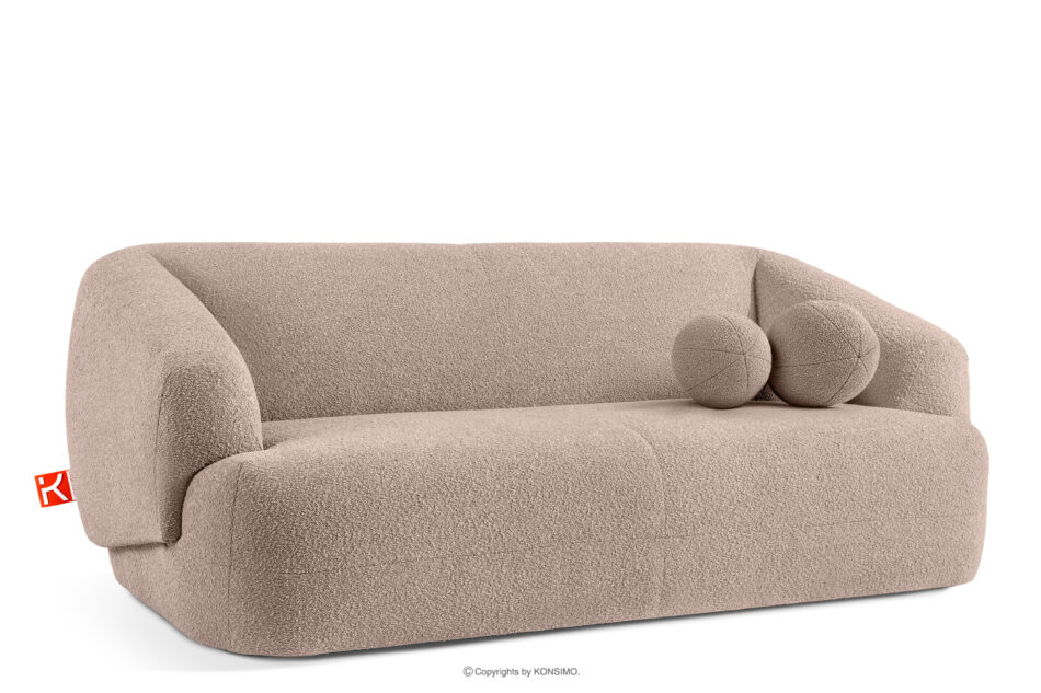 VIRA Sofa japandi tkanina boucle różowy różowy - zdjęcie 2