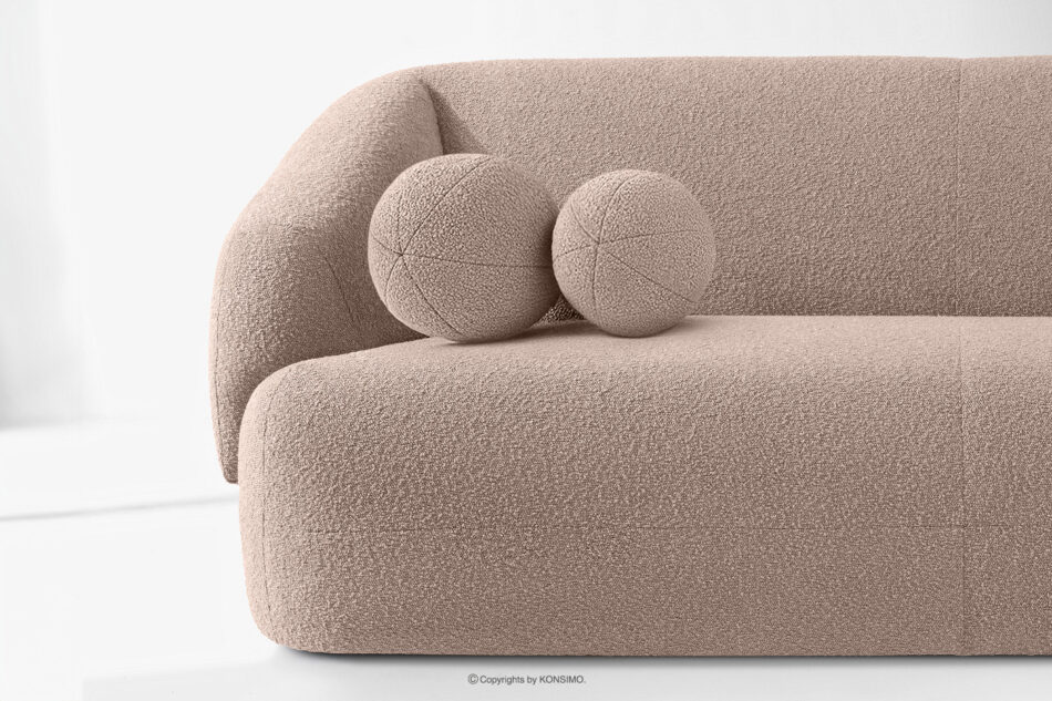 VIRA Sofa japandi tkanina boucle różowy różowy - zdjęcie 5