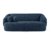VIRA Sofa boucle w stylu japandi granatowy granatowy - zdjęcie 1
