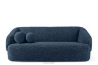 Sofa boucle w stylu japandi granatowy