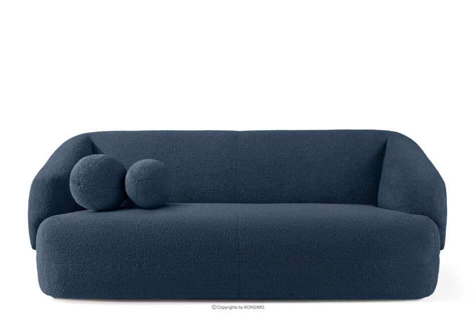 VIRA Sofa boucle w stylu japandi granatowy granatowy - zdjęcie 0