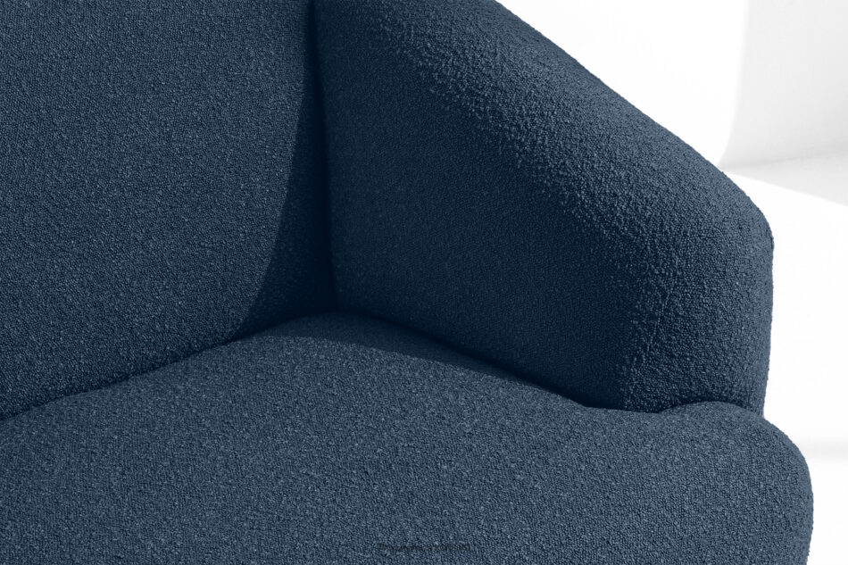 VIRA Sofa boucle w stylu japandi granatowy granatowy - zdjęcie 7