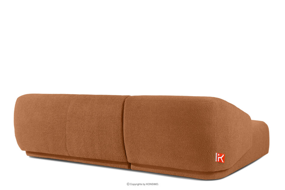 VIRA Narożnik boucle w stylu japandi lewy rudy rudy - zdjęcie 3