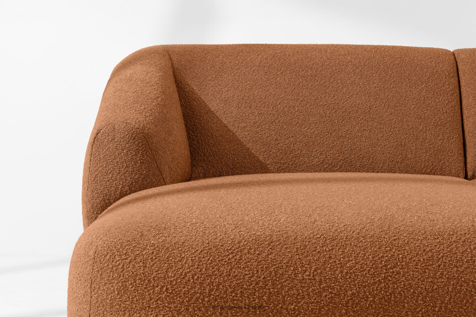 VIRA Narożnik boucle w stylu japandi lewy rudy rudy - zdjęcie 5