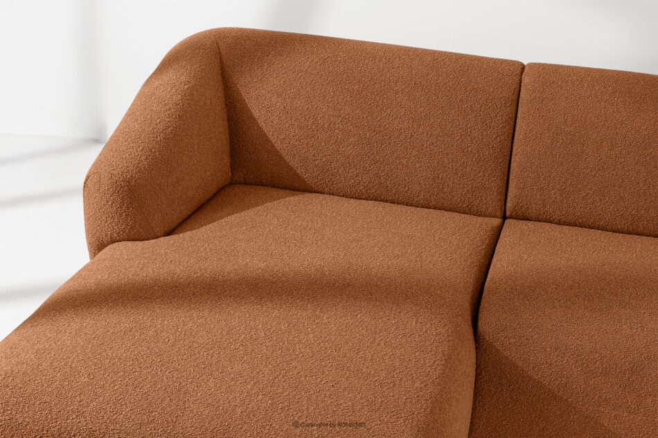 VIRA Narożnik boucle w stylu japandi lewy rudy rudy - zdjęcie 6