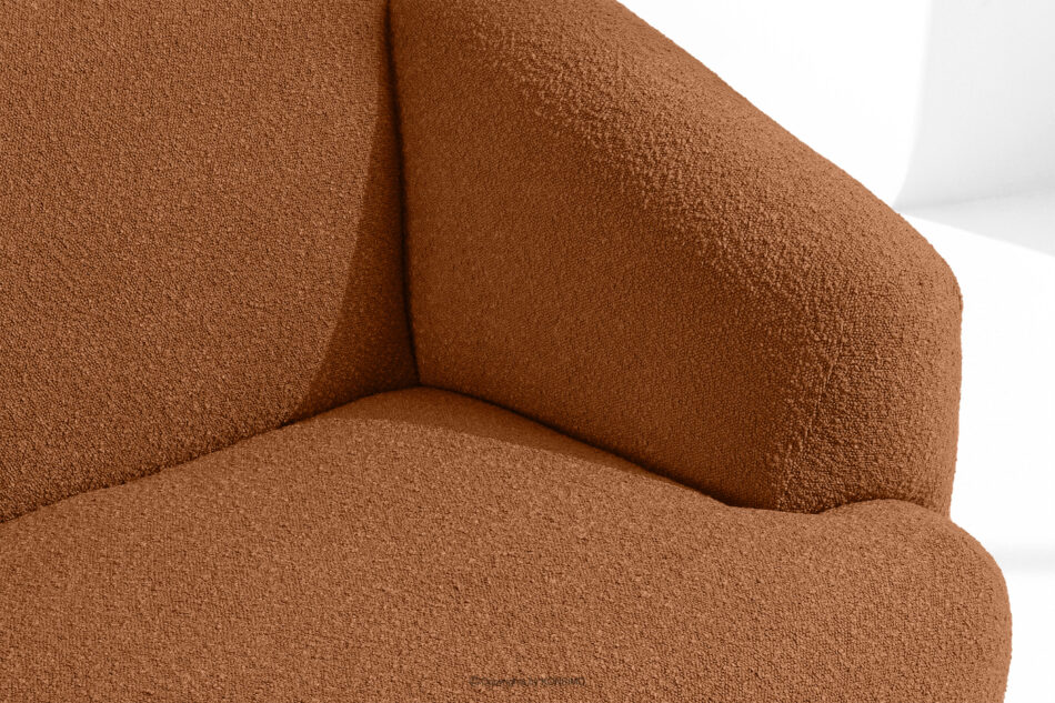 VIRA Narożnik boucle w stylu japandi lewy rudy rudy - zdjęcie 7