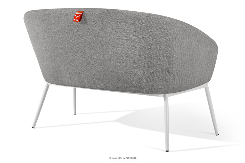 SOLIS Sofa na ogród tkanina wodoodporna szary/biały szary/biały - zdjęcie 3