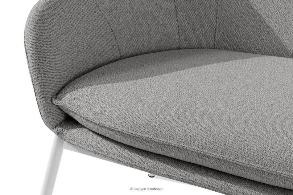 SOLIS Sofa na ogród tkanina wodoodporna szary/biały szary/biały - zdjęcie 4
